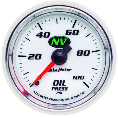 Auto Meter NV Mechanical Oil Pressure Gauge - 7321